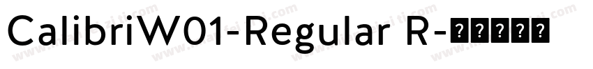 CalibriW01-Regular R字体转换